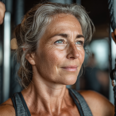 Щаслива пара літніх людей після тренування